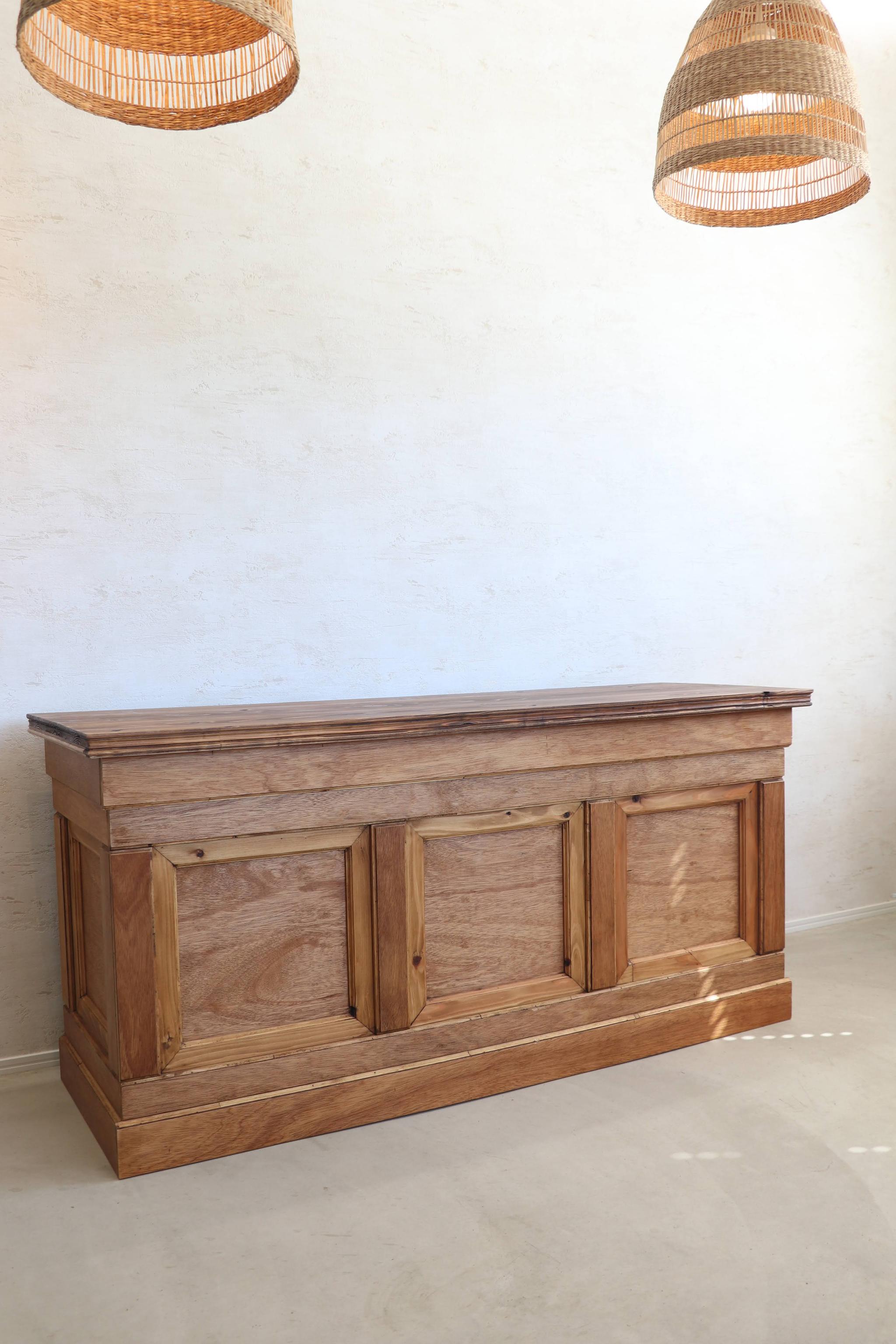 折畳みアンティークレジカウンター 折たたみテーブル 商品ディスプレイ 店舗什器 マルシェ | 3枚目